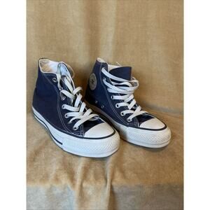 Converse Chuck Taylor Allstar Hi Top Sneaker Canvas Navy Denim (M4/W6) Cork Logo